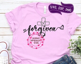 Forgiven svg, Christian svg file, dxf file, png file, Vector file, clip art, Religious svg