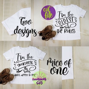 Big Brother svg, Big Sister svg, Siblings svg, dxf, png, Oldest svg for cricut and silhouette, Youngest svg