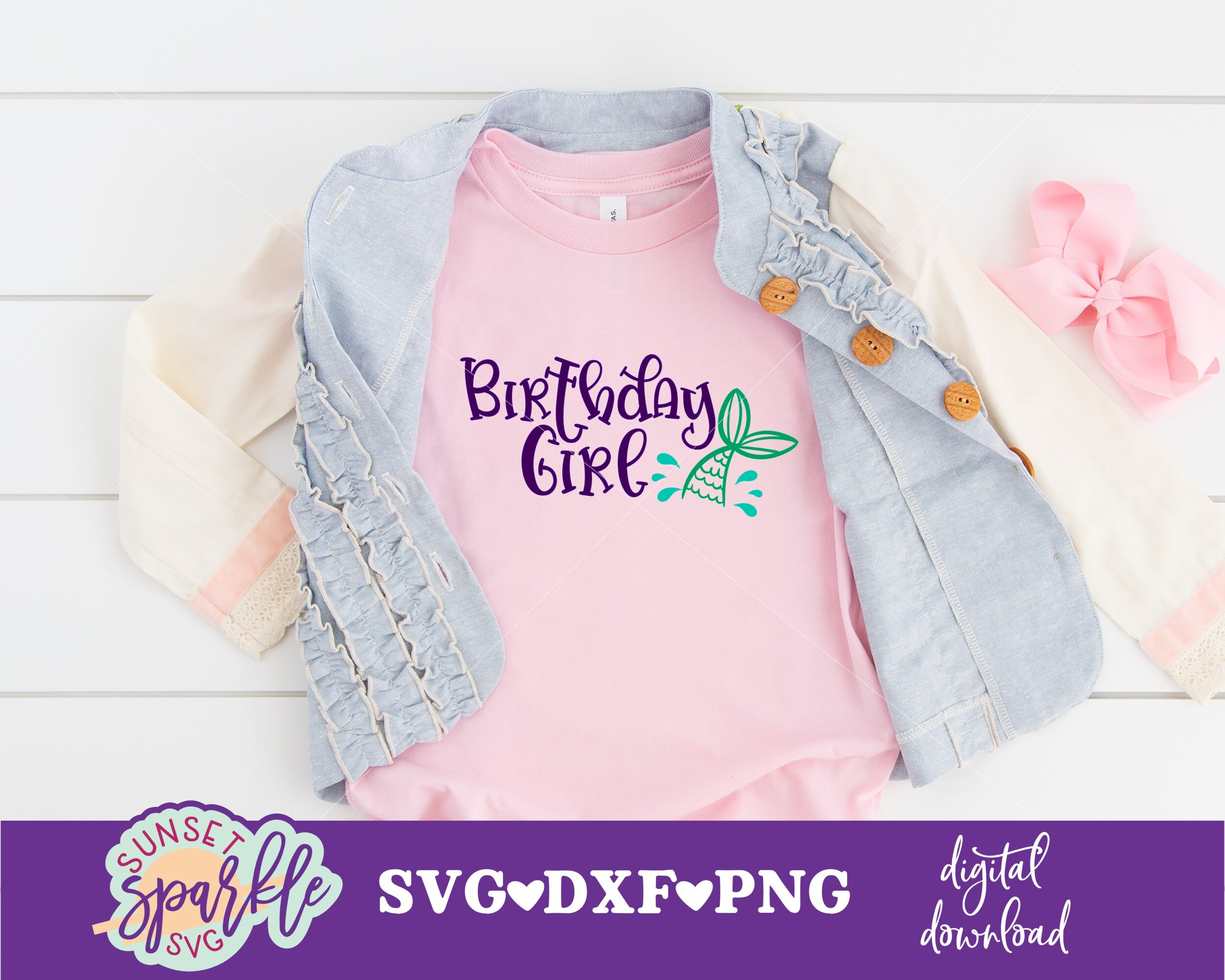 Download Birthday Girl Svg Dxf Png Instant Download Mermaid Svg Etsy
