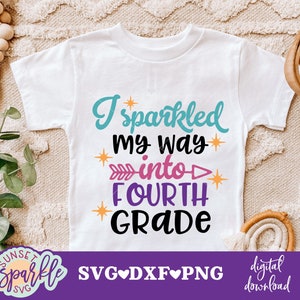 Vierde leerjaar svg - ik schitterde mijn weg naar 4e leerjaar svg, Hallo 4e leerjaar svg, 4e leerjaar svg, dxf, png, instant download, 4e leerjaar bemanning svg