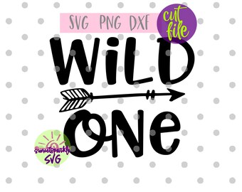 Wild one svg, erster Geburtstag svg, dxf, png, sofortiger Download, 1 Geburtstag svg, Geburtstag svg, 1. Geburtstag svg, wild und eine svg