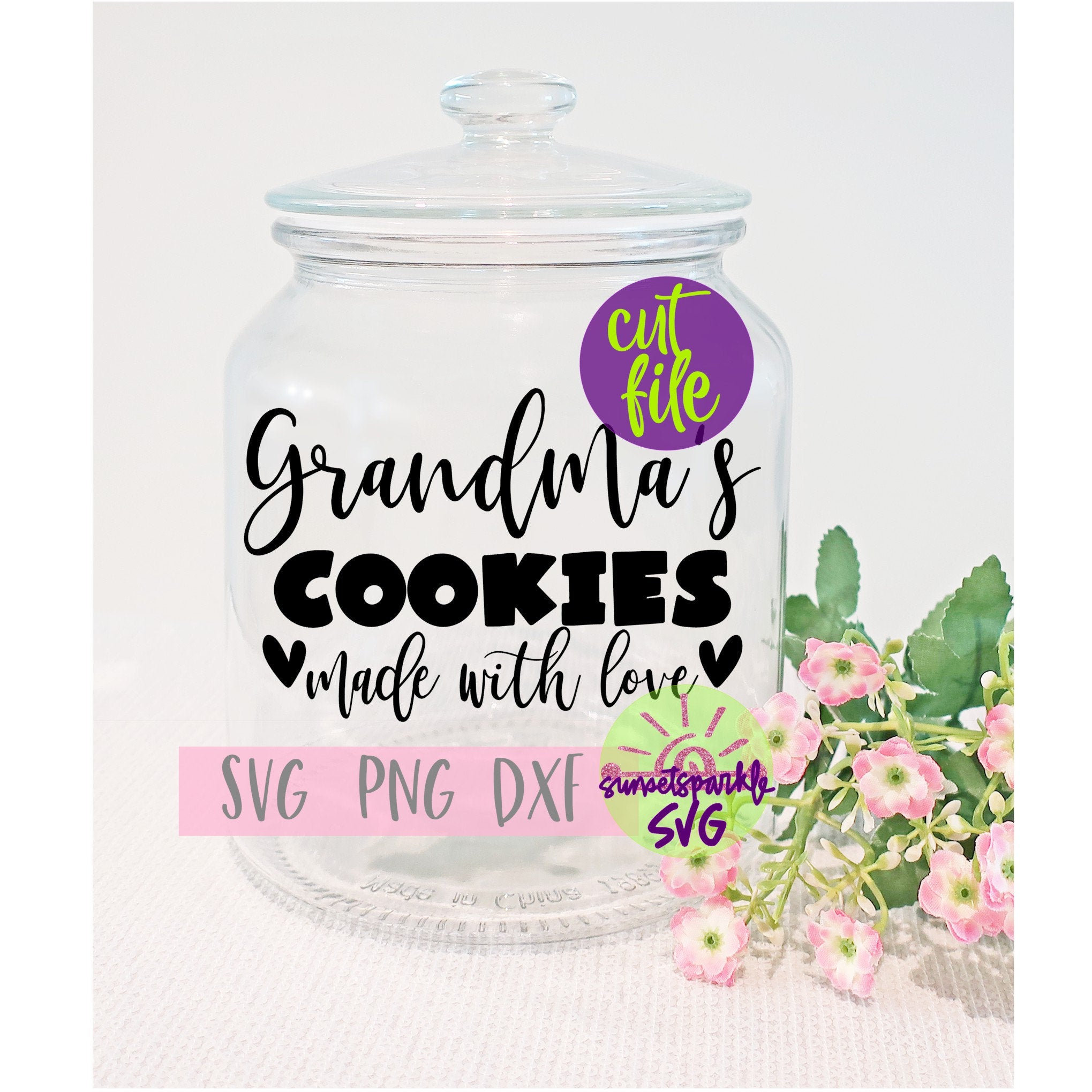Download Grandmother Svg Grandma S Cookies Made With Love Svg Cookie Jar Svg Dxf Png Grandma Svg For Cricut And Silhouette