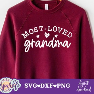 Oma SVG - Meistgeliebte Oma SVG, Oma svg dxf png datei für Cricut und Silhouette, gesegnete Oma svg, Oma Shirt Design svg