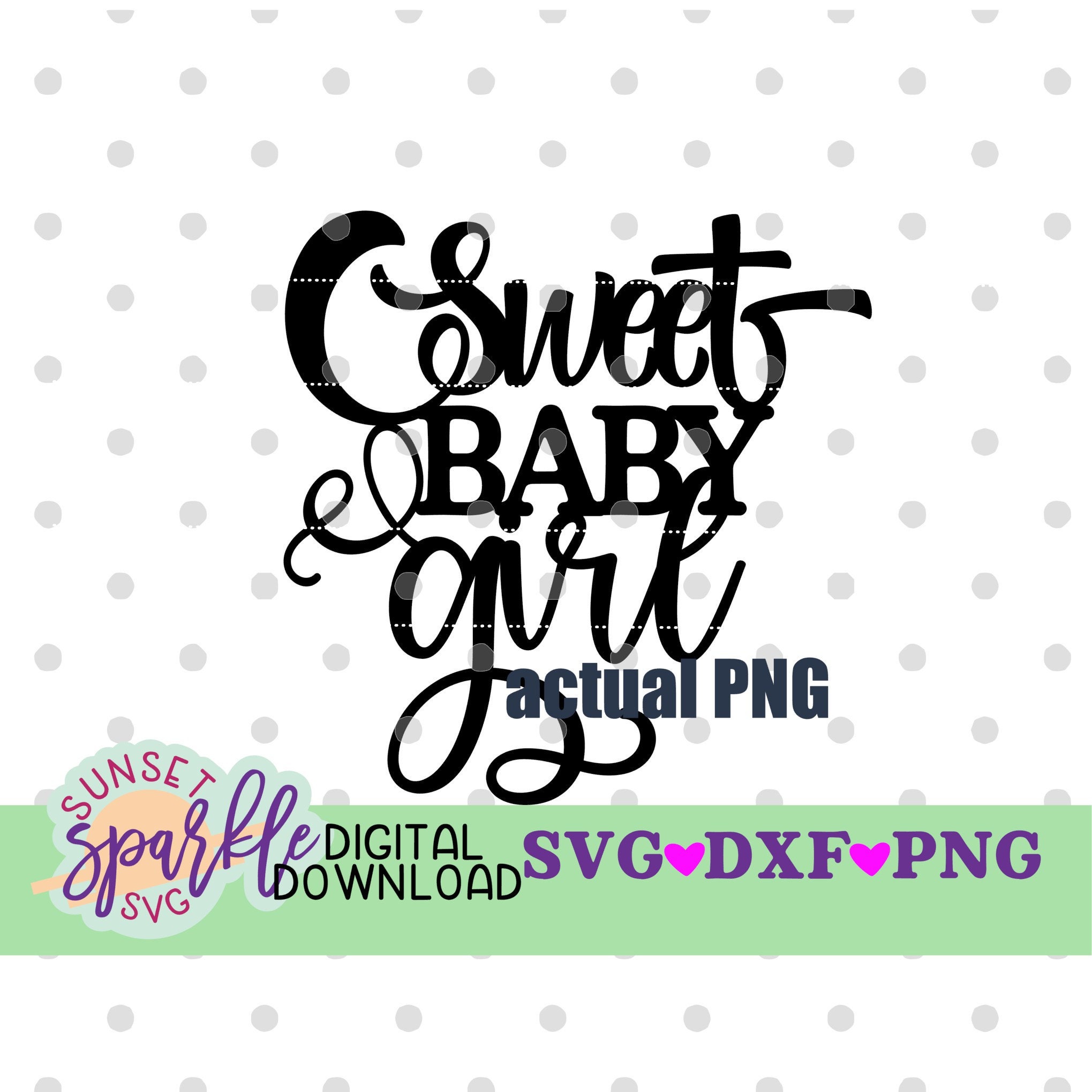 Oh Baby Svg Cake Topper Svg It's a Girl Svg Baby Girl Etsy