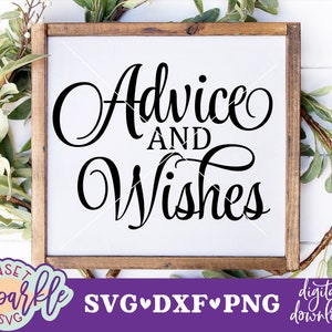 Ratschläge und Wünsche svg Dateien - Hochzeitsschild svg - Karten und Wünsche svg, Hochzeit svg Dateien, dxf Dateien, png Dateien, printable