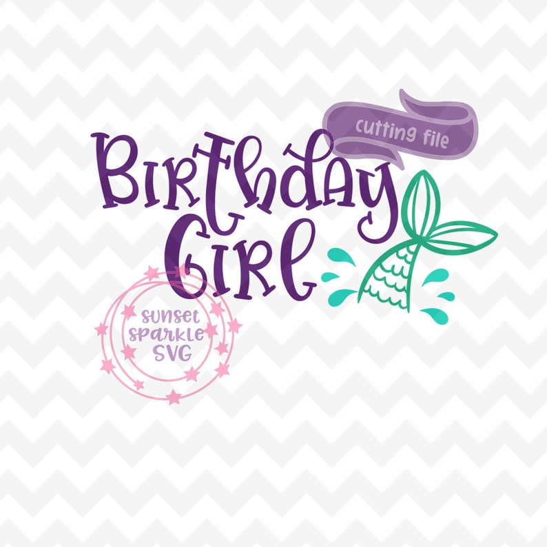 Download Birthday Girl Svg dxf png instant download mermaid svg | Etsy