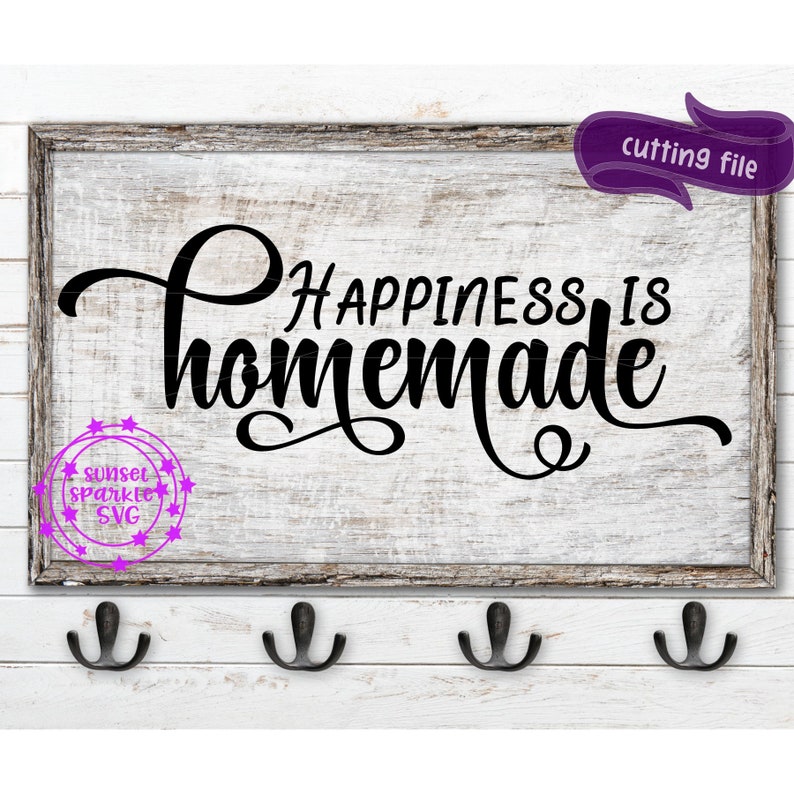 Download Happiness is Homemade svg room svg Home svg Wood sign svg ...