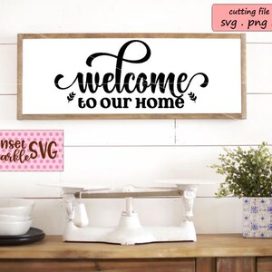 Welcome to Our Home Svg, Welcome Svg Dxf Png File for Cricut and ...