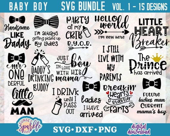 Baby Bundle, Baby Boy Bundle, Newborn Bundle, Baby SVG Bundle, Baby svg, dxf, png instant download, Baby Quote Bundle, Newborn svg, Baby Boy