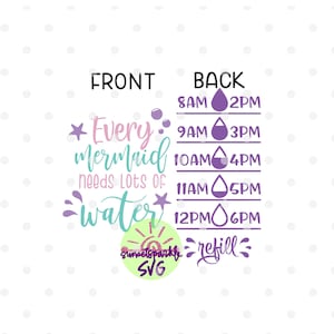 Zeemeermin water svg, watertracker svg, dxf, png, drink je water svg, waterfles svg, zeemeermin svg, water svg