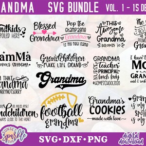 Oma SVG Bundle, Oma svg, dxf, png, sofort Download, Oma Bundle svg, Oma svg Dateien, Oma ist mein Name, verwöhnt ist mein Spiel