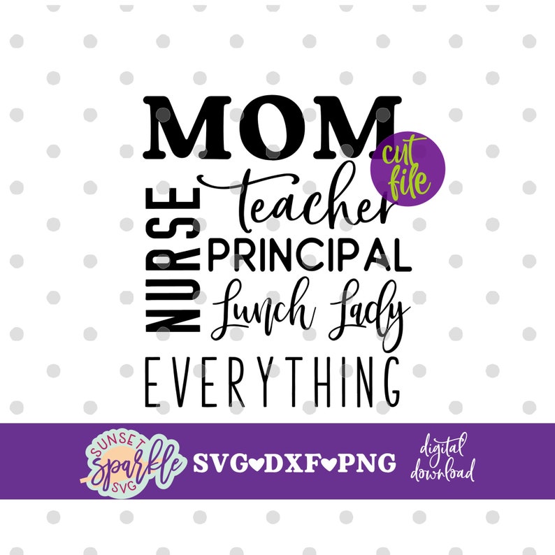 Homeschool svg, Homeschool Mom svg, Mom svg, dxf, png file, Home Schooling svg, Virtual learning svg for cricut image 2