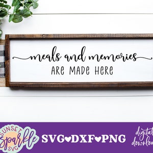 Aquí se crean comidas y recuerdos (SVG), cocina (SVG), reuniones (SVG), citas de cocina (SVG), dxf, descarga instantánea PNG, letrero de cocina (SVG), familia (SVG)