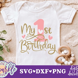 Mein 1. Geburtstag Schmuck, mein 1. Geburtstag Schmuck, Geburtstag Schmuck, Dxf, Png, Geburtstag, 1st Geburtstag Schmuck, Cricut, Geburtstag, Weihnachten, Jubiläum
