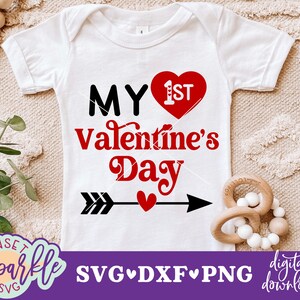 Mein 1st Valentine's Day svg - Baby Valentine svg - Tut mir leid, Boys Daddy ist mein Valentine svg, Valentine Baby Girl svg, dxf, png, Newborn svg