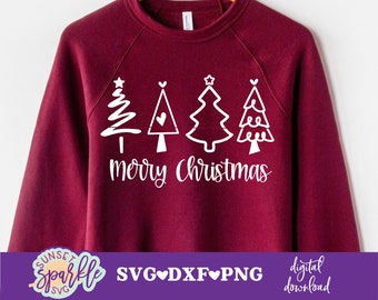 Merry Christmas svg, Christmas svg, dxf, png instant download, Christmas Trees svg, Christmas Saying svg, Christmas Shirt svg, Holiday svg