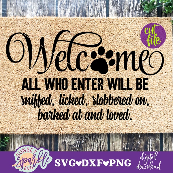 Doormat svg - Welcome Dog Mat svg - Welcome Hope you like Dog Hair svg - Welcome Mat svg, dxf, png file, Dog Mom svg files