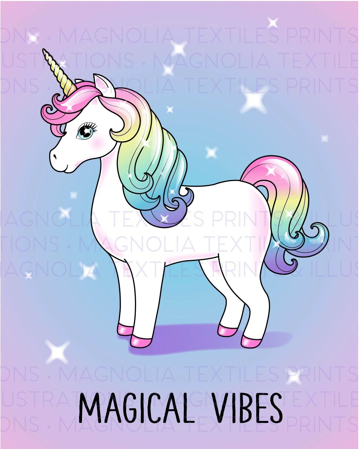 Magical Vibes Unicorn Print Twilight Background Printable - Etsy Israel