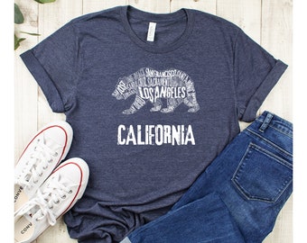 California Shirt, West Cost Tee, California Dreaming Tee, California Tshirt, Cali Girl Shirt, Trendy California Shirt, California State Tee