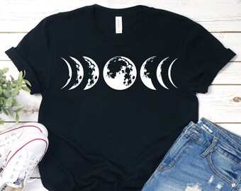 Moon Phases Shirt, Moon Shirt, It's Just A Phase Moon, Hippy Shirt, Moon Graphic Tee, Lunar Phases