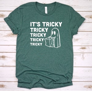 It's Tricky Tricky Tricky T Shirt | Tricky T Shirt | Ghost Trick or Treat Tee | Ghost Shirt | Halloween Shirt | Halloween Tshirt image 2