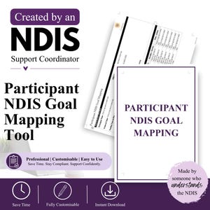 NDIS Goal Mapping Template | Support Coordination | Plan Implementation & Audit Tool