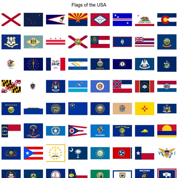 Flags of the United States and Territories (svg,png) (Updated Mississippi Flag)