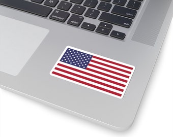 USA Flag Sticker for windows, lunch boxes, laptops, cases, lockers, hard hats, etc