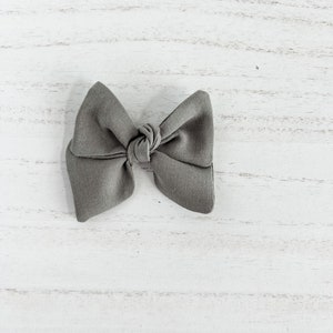 Muted Sage Green Bow on Nylon Headband, Clip, or Clip on Bowties for babies and toddlers - Customizable Bow Type & Size
