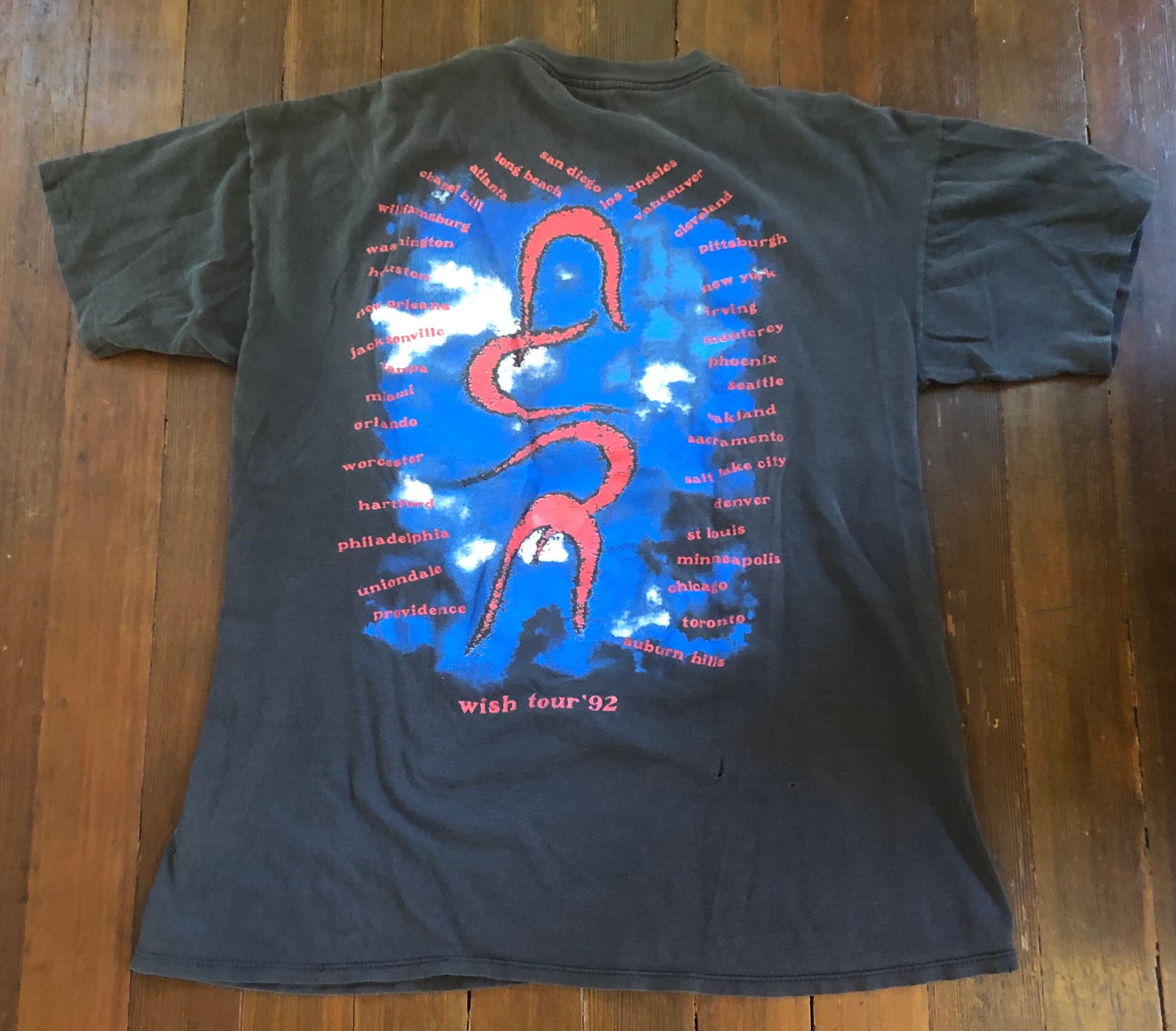 Vintage 1992 The Cure Wish Tour Shirt XL Double Sided Band | Etsy