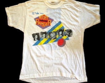 Vintage Deadstock Night Rangers Big Life World Tour s Concert Band Tee T  Shirt Large
