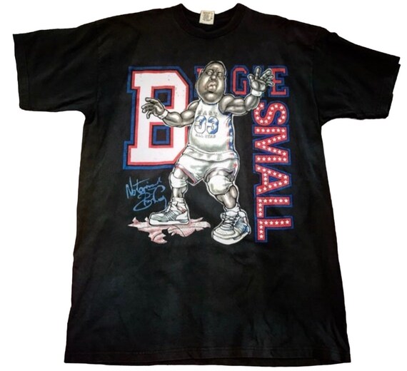 Vintage 90s Biggie Small Notorious Big Rap Hip Hop Tupac Tee T 
