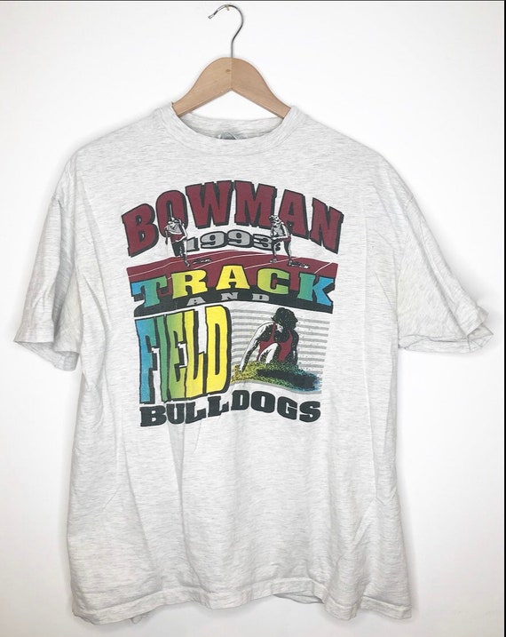 Vintage 1993 Bowman High School Track and Field Tee T Shirt 