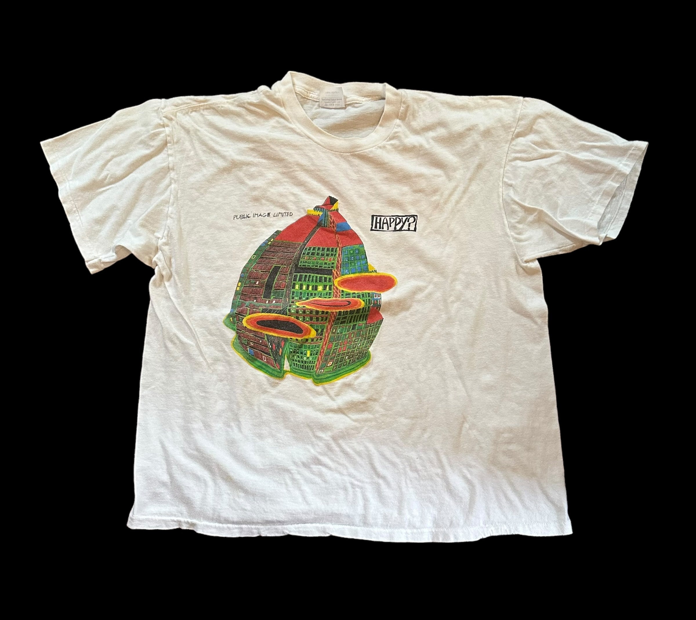 Vintage PIL Public Image Limited Happy 80s 90s Single Stitch Vintage PIL Public Image Limited Happy 80s 90s Single Stitch