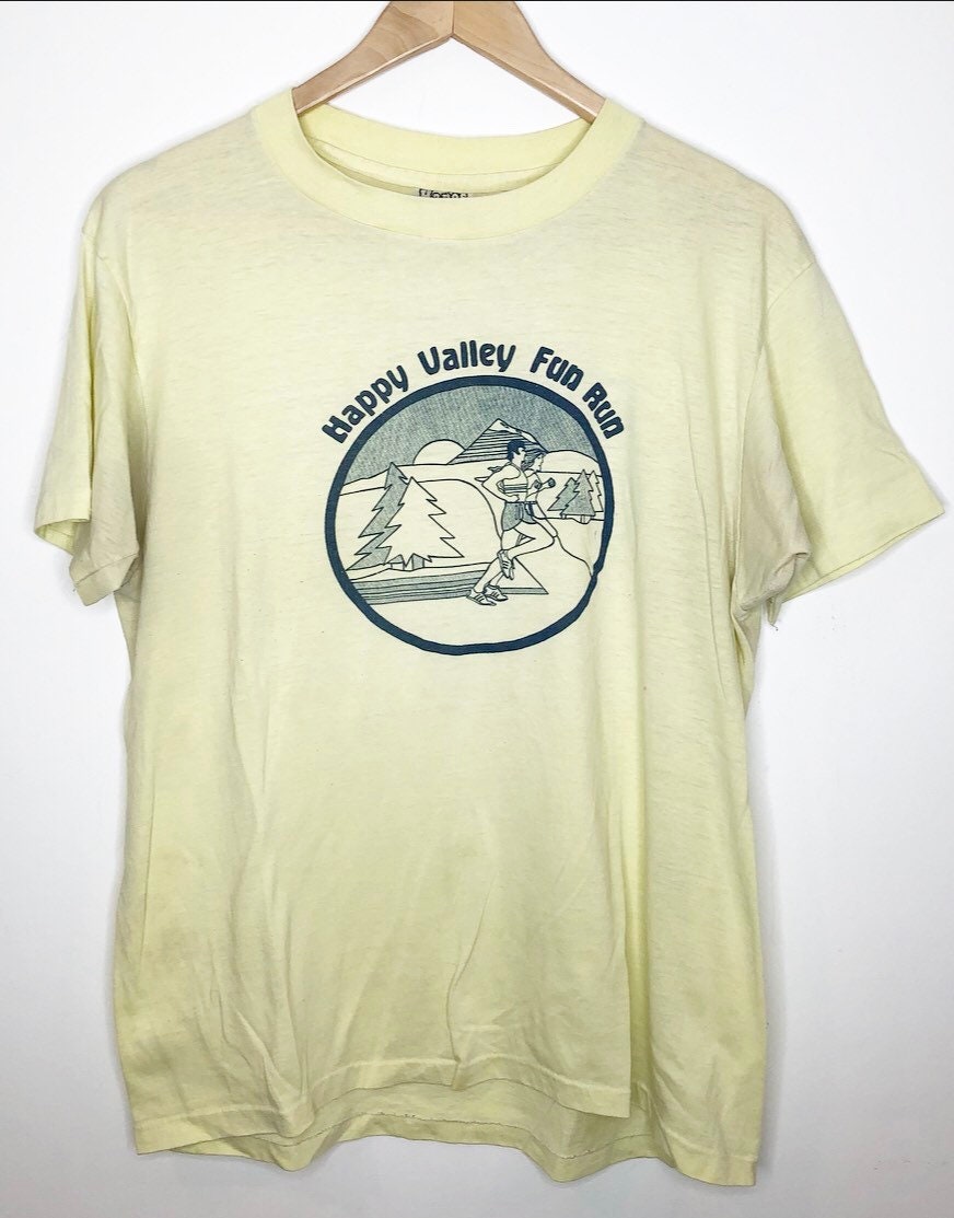 Vintage running t deals shirts