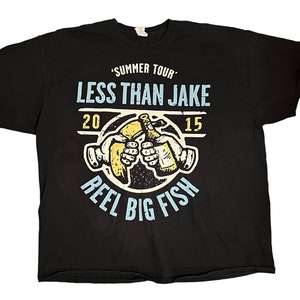 Rare Vintage 90s Less Than Jake Tshirt American Ska Punk Size Large 