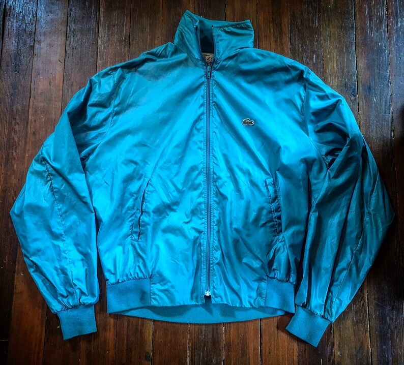 Vintage 1980s Izod Lacoste Windbreaker Alligator Jacket Satin | Etsy
