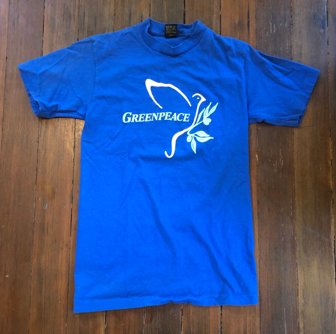 Vintage 1980 Single Stitch Greenpeace Ambientalista T Shirt Etsy