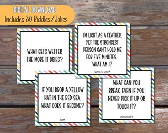 30 Printable Lunch Box Riddles and Jokes