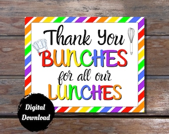 Lunch Lady Appreciation Gift Tag: Thank You Printable (PDF)