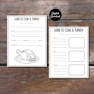 How to Cook a Turkey worksheets