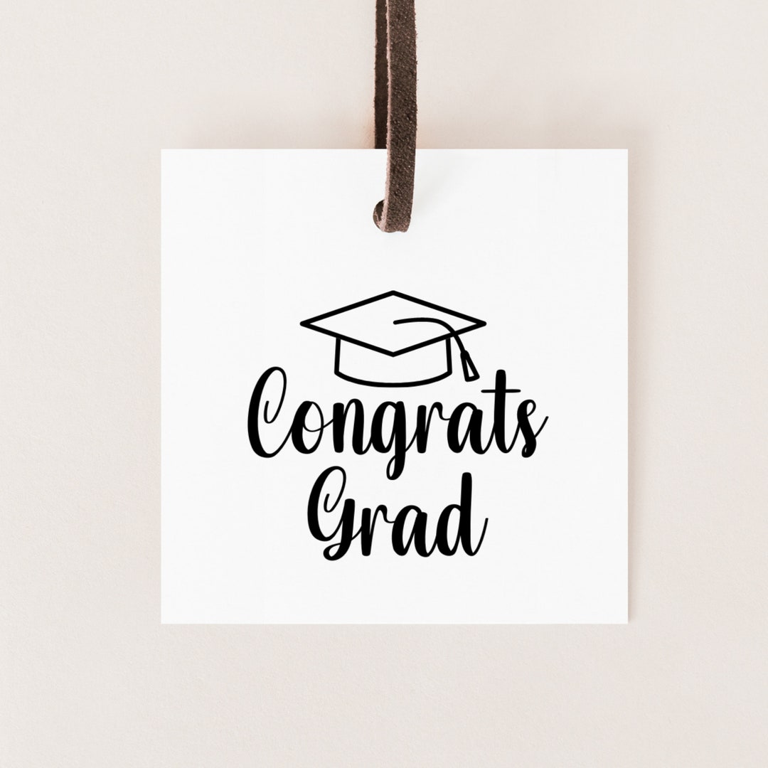 Minimalist Graduation Gift Tags, Printable Congrats Grad (PDF) - Etsy