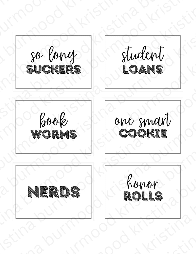 Graduation Candy Bar Sign and Labels Printable - Etsy