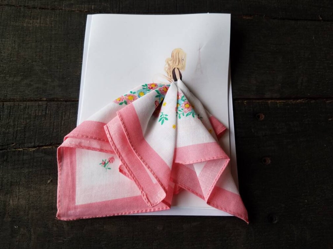 Handkerchief greeting card | Etsy