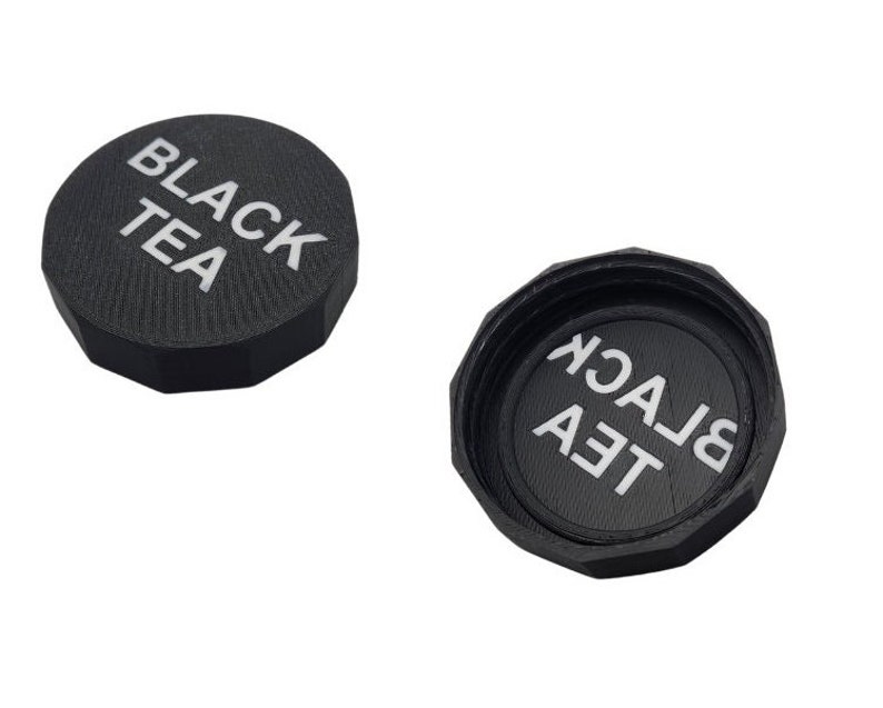Mason Ball Jar Lid Replacement BLACK Plastic Cap |Regular Mouth 16oz & 32oz Quart/1L | Quantity Discount |Custom Label Option| HANDWASH ONLY image 8