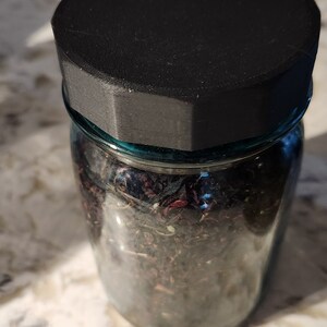 Mason Ball Jar Lid Replacement BLACK Plastic Cap |Regular Mouth 16oz & 32oz Quart/1L | Quantity Discount |Custom Label Option| HANDWASH ONLY image 6