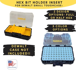 Hex Bit Holder Insert For DEWALT Small ToughCase + PLUS -   2 DESIGN Options
