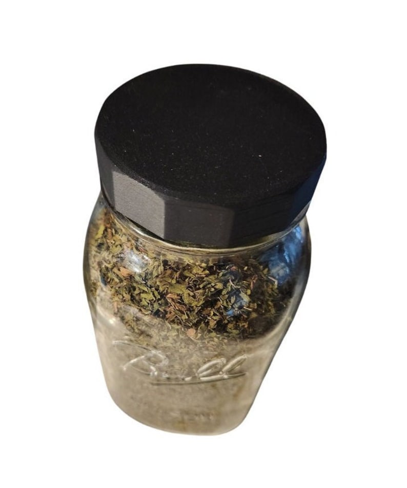 Mason Ball Jar Lid Replacement BLACK Plastic Cap |Regular Mouth 16oz & 32oz Quart/1L | Quantity Discount |Custom Label Option| HANDWASH ONLY image 3