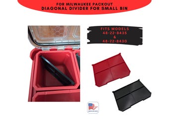 For Milwaukee Packout | Diagonal DIVIDER for small nesting bin | Custom Packout Mod | Added Tool Storage | High Temp Resistant Option