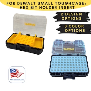 Hex Bit Holder Insert For DEWALT Small ToughCase + PLUS -   2 DESIGN Options